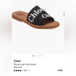 Chloe woody slide sandal